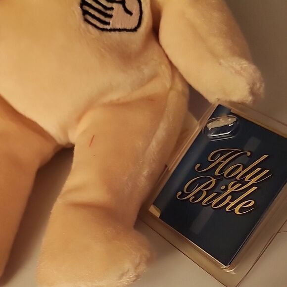 Charming Plush Bear with Bow - Picture 5 of 11